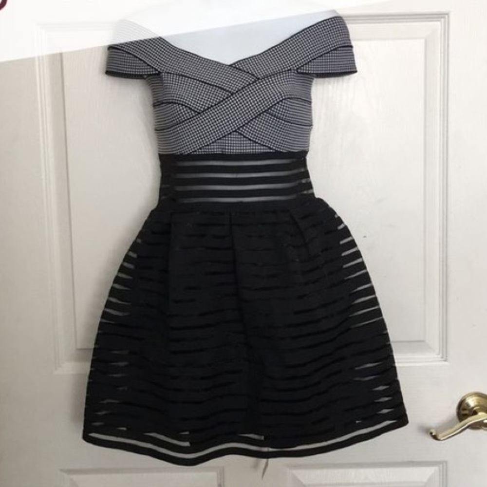 Japanese Off the Shoulder Dress with A-Line Skirt